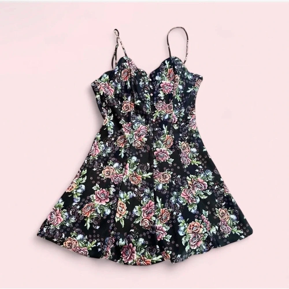 Victoria's Secret 80s button‎ slip dress L coquette grunge babydoll vintage wife